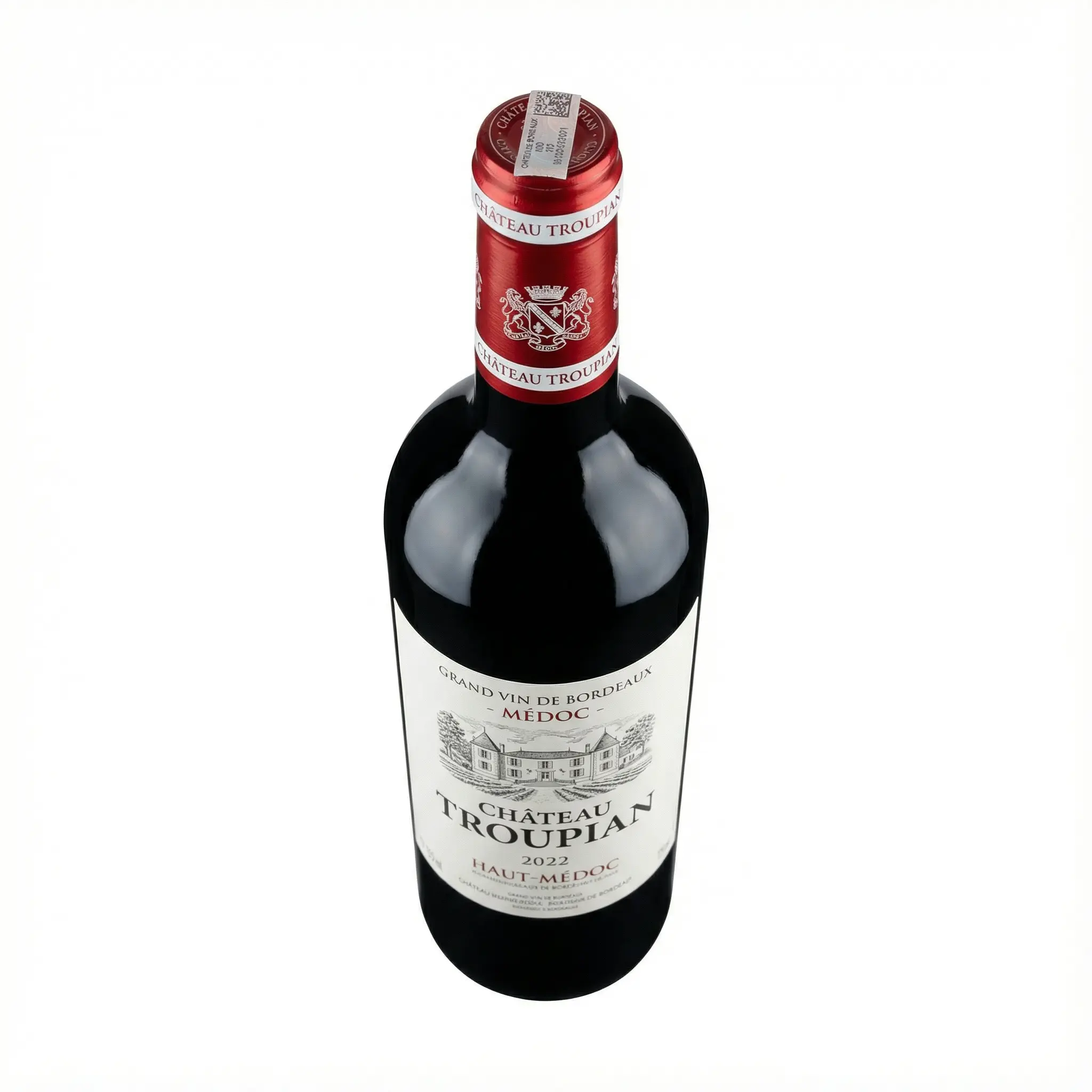 capsule rouge chateau troupian vin rouge bordeaux